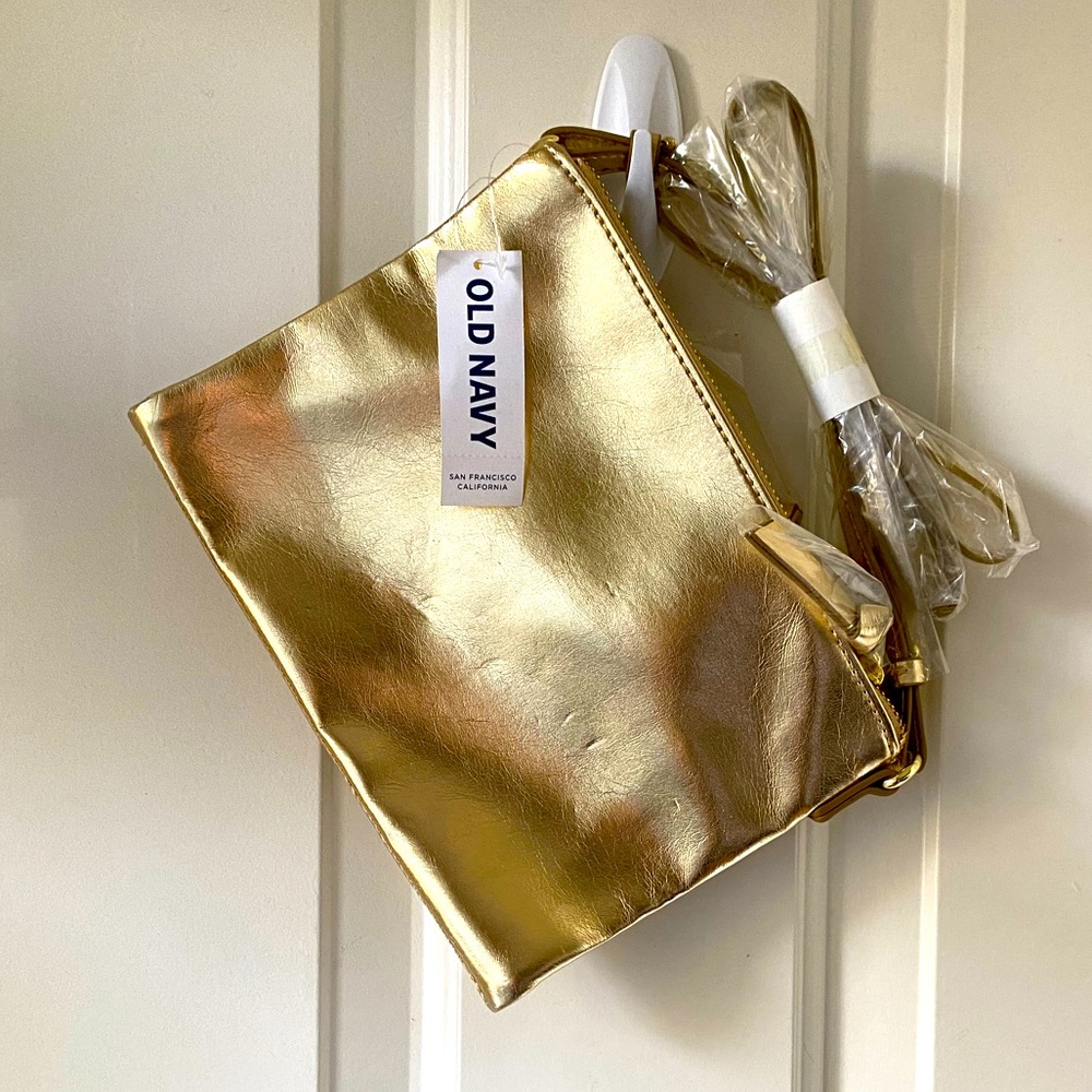 Old Navy NWT Gold Clutch/Purse